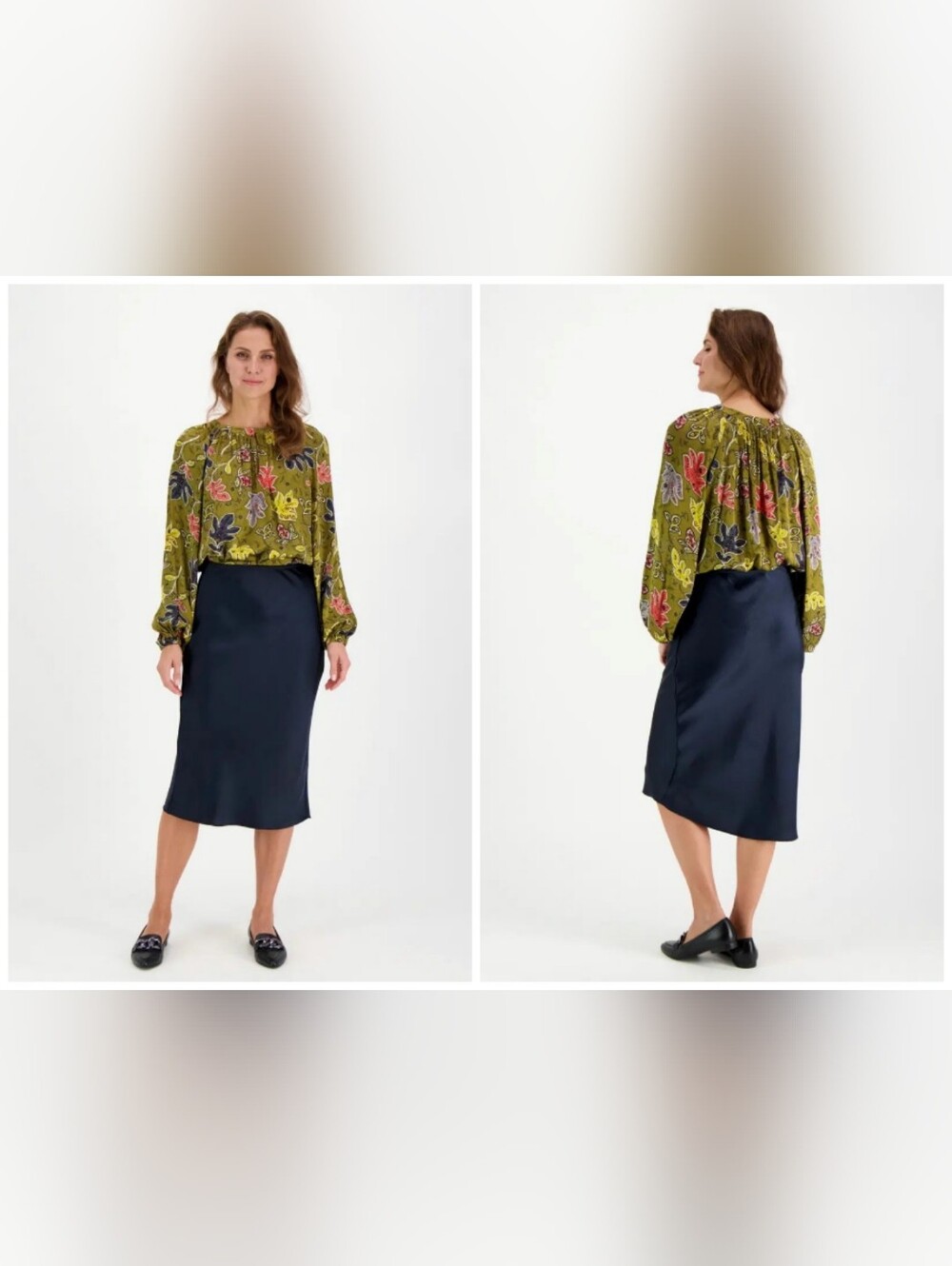 Part Two Cesilla PW Long Sleeve O-neck Botanical Floral Print Blouse - Picture 3 of 13